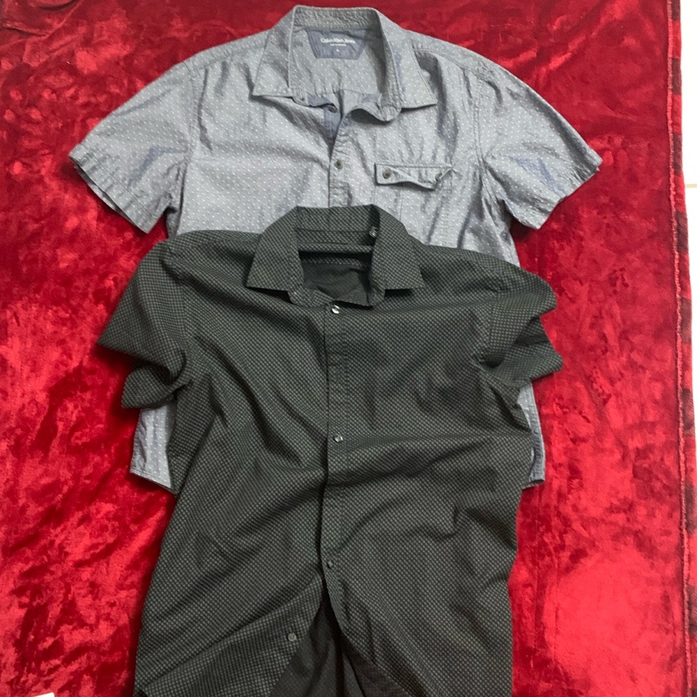 X2 Mens Nedium Short Sleeve Button Shirts Calvin Klein